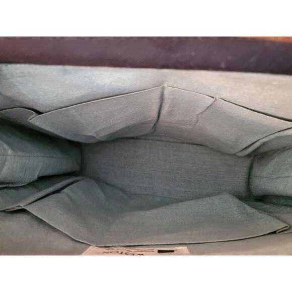 Vintage 70s Toby Weston Tapestry Adjustable Knit Bag "La Mirabelle" Cafe Scene - Picture 4 of 5